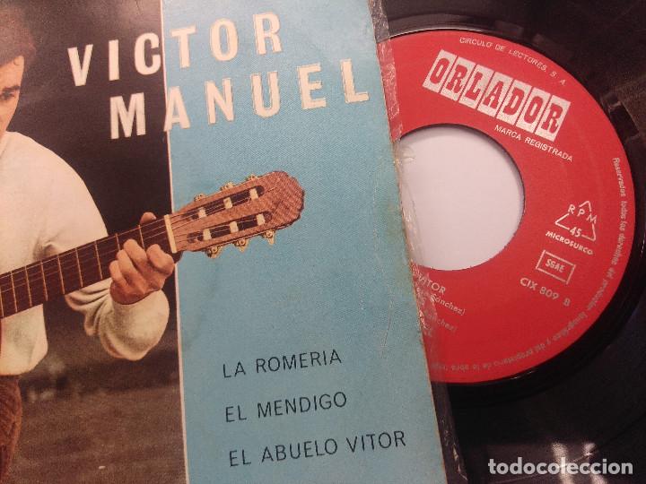 Discos de vinilo: VICTOR MANUEL/LA ROMERIA/SINGLE. - Foto 2