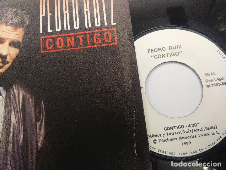 Discos de vinilo: PEDRO RUIZ/CONTIGO/SINGLE. - Foto 2