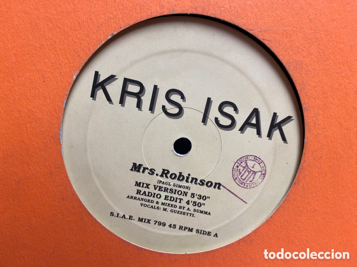 Discos de vinilo: Kris Isak - Mrs. Robinson (12&rdquo;) - Foto 1