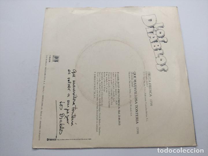 Discos de vinilo: LOS DIABLOS/FRUTA FRESCA/SINGLE. - Foto 3