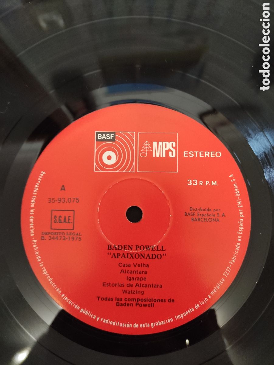 Discos de vinilo: Apaixonado - Baden Powell - BASF 1975 - Foto 7