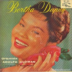 Discos de vinilo: BERTHA DUPUY - POR UN ADIÓS; DESVELO: CASTILLITO DE ENSUEÑO; TOTAL - CUBALEGRE CEP-1470 - 1962. Lote 362764045