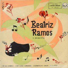 Discos de vinilo: BEATRIZ RAMOS - NO ME QUIERES; CONTARÁS CONMIGO; EL SAPITO + 1 - RCA 3-24115 - 1959. Lote 362764810