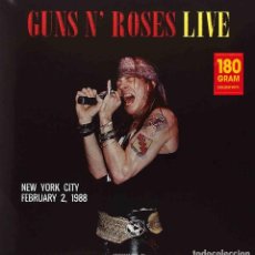Discos de vinilo: GUNS N' ROSES * LP 180G HEAVYWEIGHT VINILO ROJO * LIVE IN NEW YORK 1988 * PRECINTADO!!!. Lote 362793525