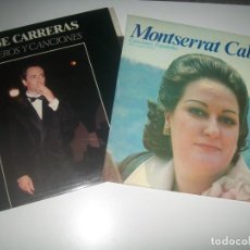 Discos de vinilo: MONTSERRAT CABALLÉ - CANCIONES ESPAÑOLAS Y JOSE CARRERAS - BOLEROS Y CANCIONES..2 LP´S - BUEN ESTADO. Lote 362800555