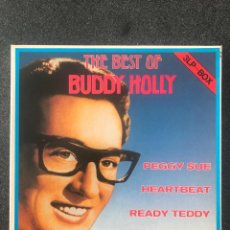 Discos de vinilo: THE BEST OF BUDDY HOLLY - CAJA TRIPLE LP VINILO - WORLD MUSIC / SPA - ¡BUEN ESTADO!
