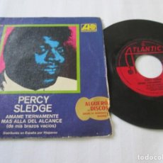 Discos de vinilo: PERCY SLEDGE - ÁMAME TIERNAMENTE (LOVE ME TENDER). SINGLE, SPANISH 1967 ED. RARE LABELS. BUEN ESTADO