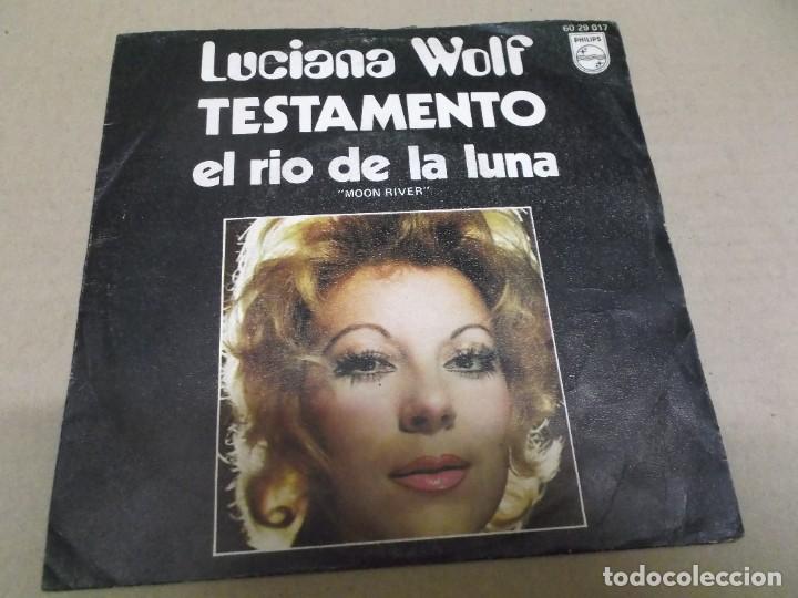 Discos de vinilo: LUCIANA WOLF (SN) TESTAMENTO A&Ntilde;O 1970 - Foto 1