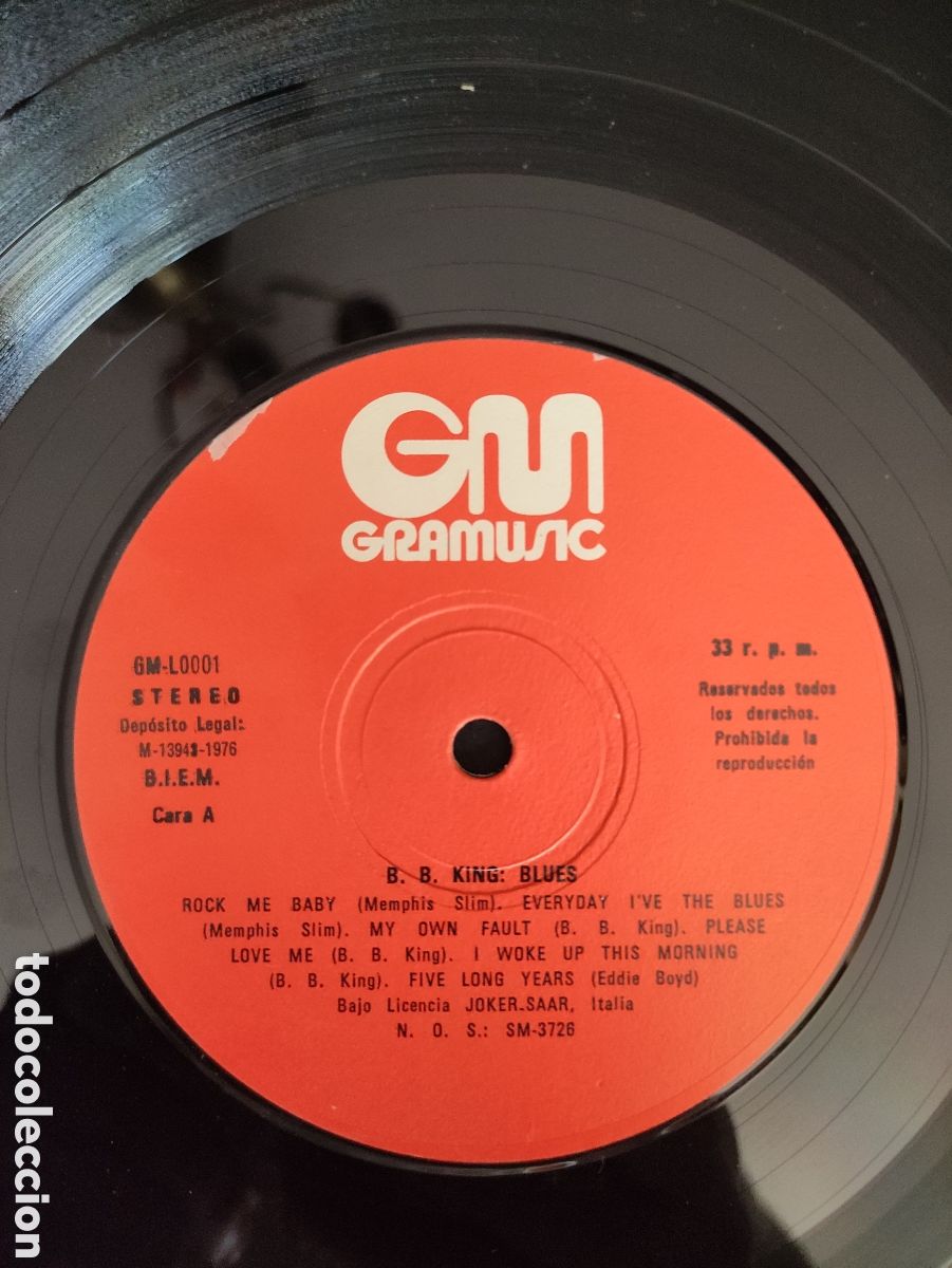 Discos de vinilo: B. B. King / Blues - Gramusic 1976 - Foto 5