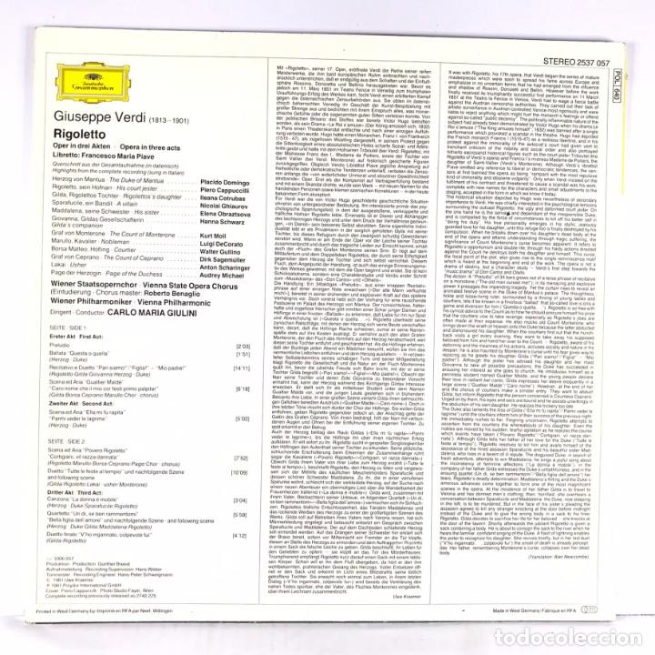 Discos de vinilo: Giuseppe Verdi ● Rigoletto ● Vinyl, LP, Stereo - Foto 6