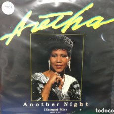 Discos de vinilo: ARETHA FRANKLIN - ANOTHER NIGHT (EXTENDED MIX) (12”, MAXI). Lote 362889560