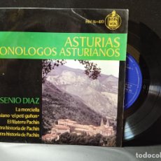 Discos de vinilo: ARSENIO DIAZ / ASTURIAS / MONOLOGOS ASTURIANOS / EP - HISPAVOX-1964 PEPETO. Lote 362891015