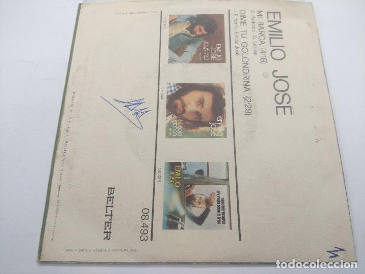 Discos de vinilo: EMILIO JOSE/MI BARCA/SINGLE. - Foto 3