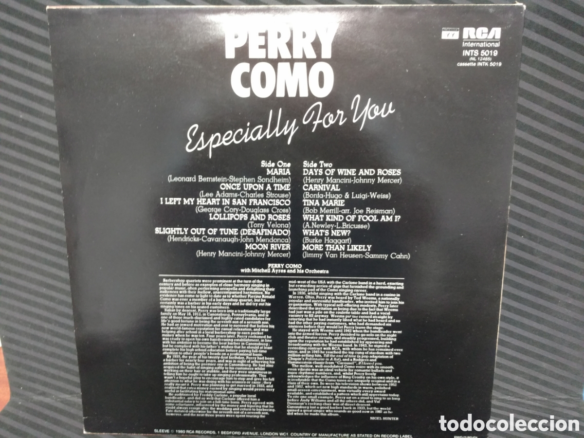 Discos de vinilo: Perry Como - Especially For You (LP, Comp) - Foto 2