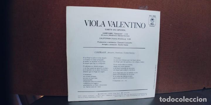 Discos de vinilo: VIOLA VALENTINO-SINGLE COMPRAME - Foto 2