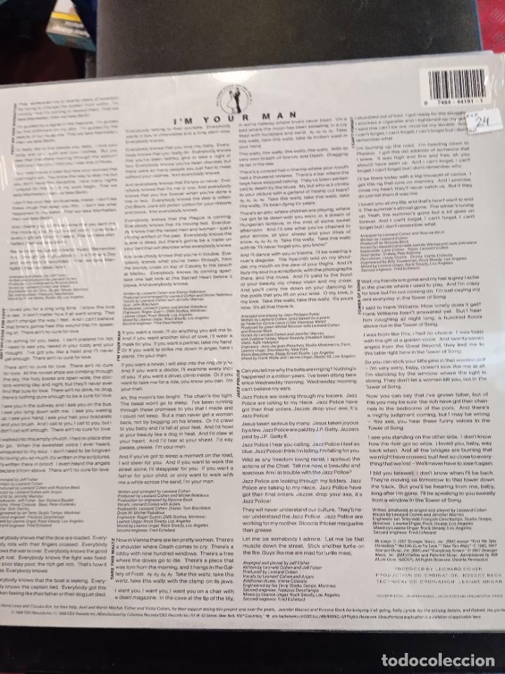 Discos de vinilo: LEONARD COHEN- I&acute;M YOUR MAN. LP. - Foto 2