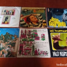 Discos de vinilo: 6 SINGELS PACO MARTINEZ SORIA, LA BIONDA, MIGUEL ACEVES, 2 DE JOSE GUARDIOLA, IV FESTIVAL CANCION TV