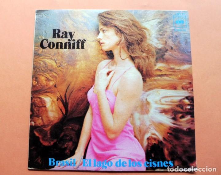 Discos de vinilo: DISCOS SINGLE - RAY CONNIFF - BRASIL/ EL LAGO DE LOS CISNES - CBS 14 - Foto 1