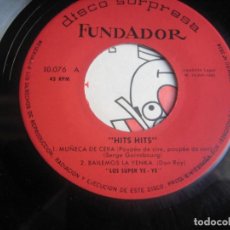 Discos de vinilo: LOS SUPER YE - YE – HITS HITS - EP FUNDADOR 1965 - INSTRUMENTAL BEAT POP 60'S - SIN APENAS USO. Lote 363080450