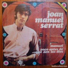 Discos de vinilo: JOAN MANUEL SERRAT / MANUEL/ 1968 / SINGLE. Lote 363083140