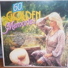 Discos de vinilo: DLP - 60 GOLDEN MEMORIES ”VERSIONES Y ARTISTAS ORIGINALES” 3 DISCOS LP AÑO 19?? EN ESTUCHE. Lote 363125340