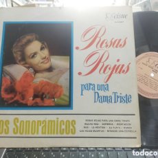 Discos de vinilo: LOS SONORAMICOS LP ROSAS ROJAS PARA UNA DAMA TRISTE MÉXICO 1966. Lote 363144900