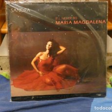 Discos de vinilo: EXPRO MAXI SINGLE SANDRA I WILL NEVER BE MARIA MAGDALENA LABEL PINTADO VINILO BUEN ESTADO 1985. Lote 363162575