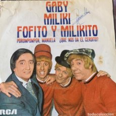 Discos de vinilo: GABY, MILIKI, FOFITO Y MILIKITO POROMPOMPON MANUELA