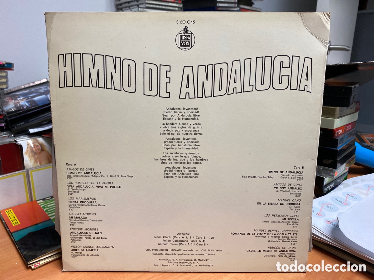 Discos de vinilo: Various - Himno De Andaluc&iacute;a (LP, Comp) - Foto 2