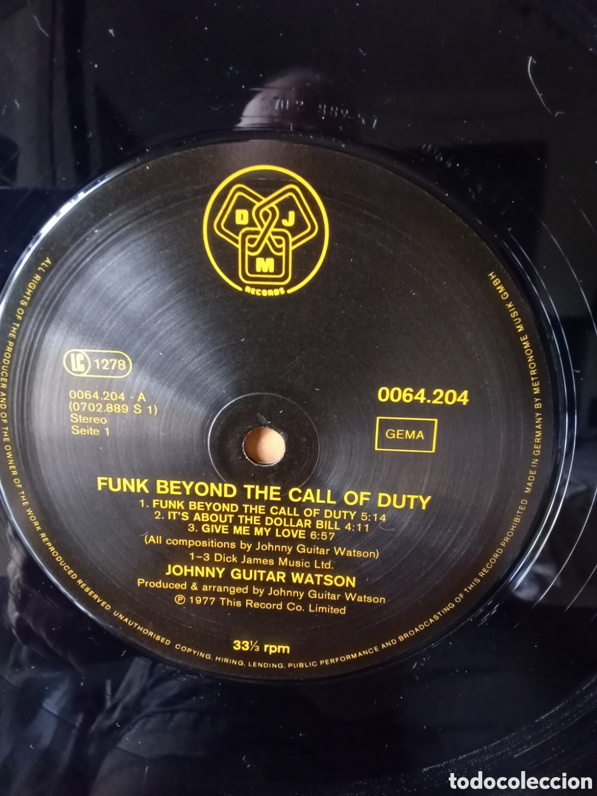 Discos de vinilo: JOHNNY GUITAR WATSON. 1977 copia Germany - Foto 3