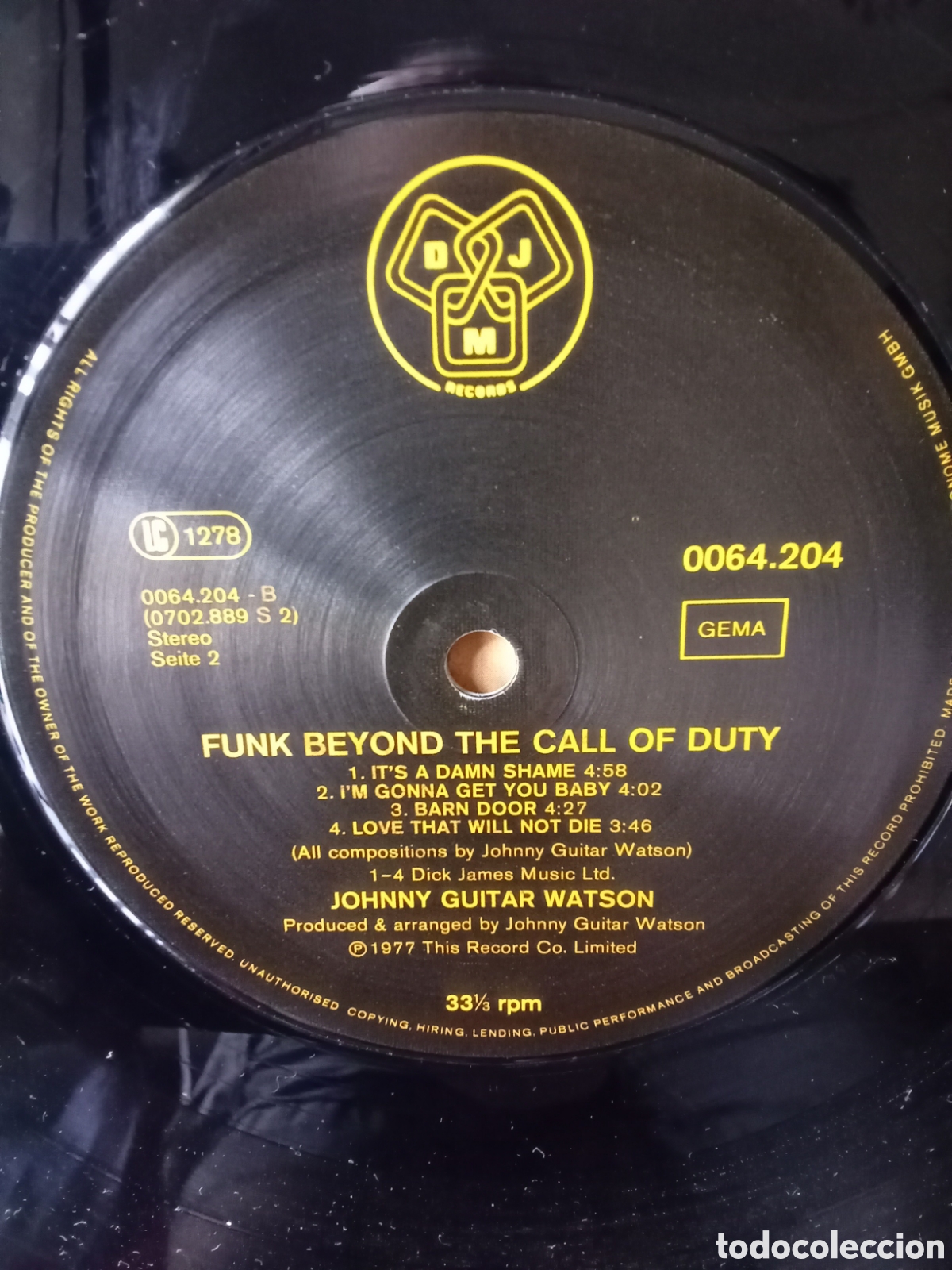 Discos de vinilo: JOHNNY GUITAR WATSON. 1977 copia Germany - Foto 4