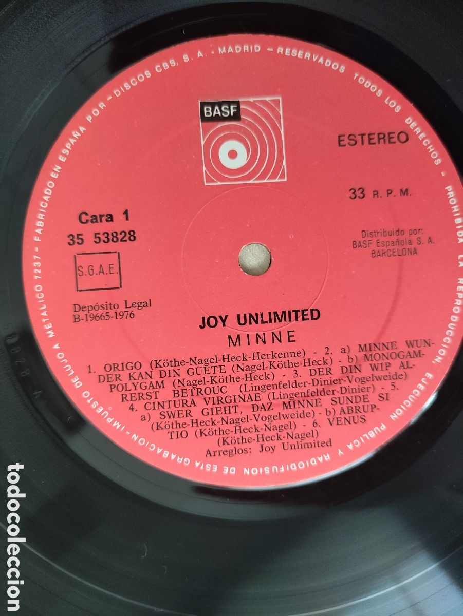 Discos de vinilo: Joy Unlimited - Minne - BASF 1976 - Foto 8