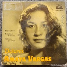 Discos de vinilo: DOLORES AMAYA VARGAS EP SPAIN REGAL 19193 - 1958 - TANGOS GITANOS - FLAMENCO. Lote 363236140