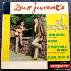 Discos de vinilo: DUO JUVENT'S - EP SPAIN 1964 PLEASE PLEASE ME - VERSIONES BEATLES - PEPPINO DI CAPRI - PROMO STAMP. Lote 363239145