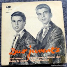 Discos de vinilo: DUO JUVENT'S EP SPAIN 1962 VERS JOHNNY HALLYDAY + CONNY FROBOESS (EUROVISION- ZWEI KLEINE ITALIENER). Lote 363240120