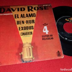 Discos de vinilo: DAVID ROSE EL ALAMO/BEN HUR/EXODUS/CIMARRON 7'' EP 1961 MGM ESPAÑA SPAIN. Lote 363246110