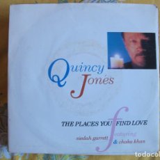 Discos de vinilo: QUINCY JONES - THE PLACES YOU FIND LOVE (TWO VERSIONS) (GERMANY SINGLE, QWEST RECORDS 1990). Lote 363251425