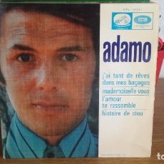 Discos de vinilo: DSG - ADAMO - J'AI TANT DE RÊVES DANS MES BAGAGES + 3 - DISCO EP AÑO 1968 - PROMO. Lote 363258145