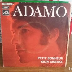 Discos de vinilo: DSG - ADAMO - PETIT BONHEUR / MON CINEMA - DISCO SINGLE AÑO 1969. Lote 363267825