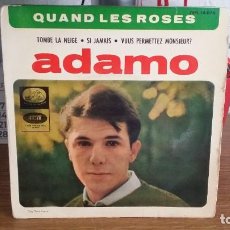 Discos de vinilo: DSG - ADAMO - QUAND LES ROSES / TOMBE LA NEIGE / VOUS PERMETTEZ MONSIEUR? +1 - DISCO EP AÑO 1964. Lote 363268735