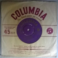 Discos de vinilo: EDDIE CALVERT. ROSES OF PICARDY/ CHERRY PINK. COLUMBIA, UK 1955 SINGLE. Lote 363305640