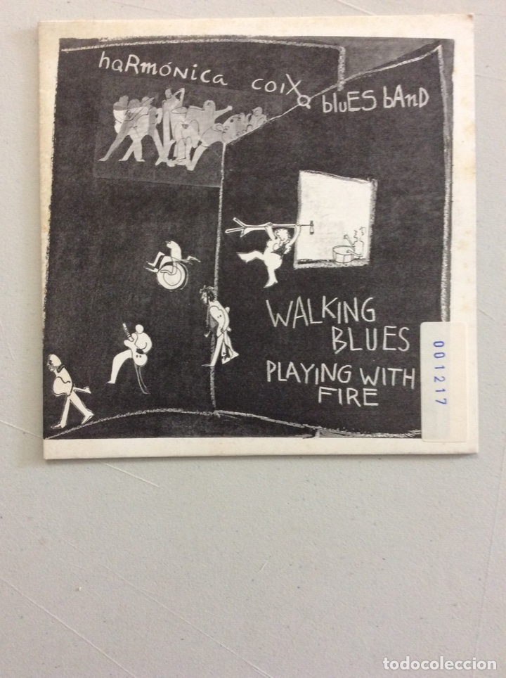 Discos de vinilo: Harm&oacute;nica Coixa Blues Band. Walking blues. Playing with fire. - Foto 1