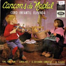 Discos de vinilo: CORO INFANTIL ELISENDA - CANÇONS DE NADAL - SINGLE REGAL EMI 1964. Lote 363496790