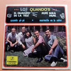 Discos de vinilo: DISCO SINGLE - LOS QUANDO'S - EL QUANDO DE LA TELE, PEPÉ SERÁ PAPÁ, ETC. - COLUMBIA 81024 - 1965. Lote 363503110