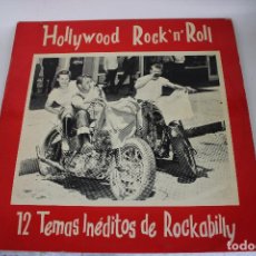 Discos de vinilo: HOLLYWOOD ROCK'N'ROLL LP 12 TEMAS INEDITOS DE ROCKABILLY.ESPAÑA 1879. Lote 363529310