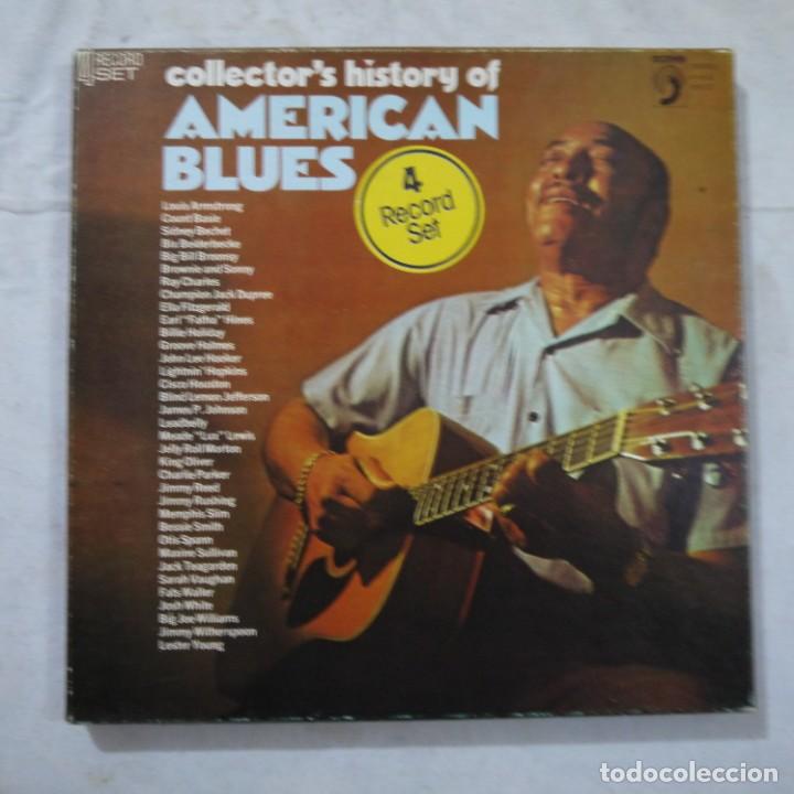 Discos de vinilo: COLLECTOR'S HISTORY OF AMERICAN BLUES - CAJA CON 4 LP