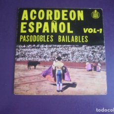 Discos de vinilo: ACORDEON ESPAÑOL VOL 1 - PASODOBLES BAILABLES - EP HISPAVOX EDICION VENEZUELA - ESPAÑA CAÑI +3. Lote 363546380