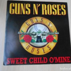 Discos de vinilo: GUNS N´ROSES, SG, SWEET CHILD O´MINE + 1, AÑO, 1989, GEFFEN RECORDS 1.202 PROMOCIONAL. Lote 363589885