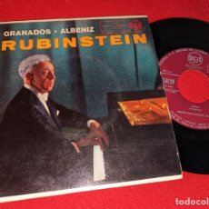 Discos de vinilo: RUBINSTEIN PIANO GRANADOS / ALBENIZ 7'' EP 1958 RCA ESPAÑA SPAIN. Lote 363623925