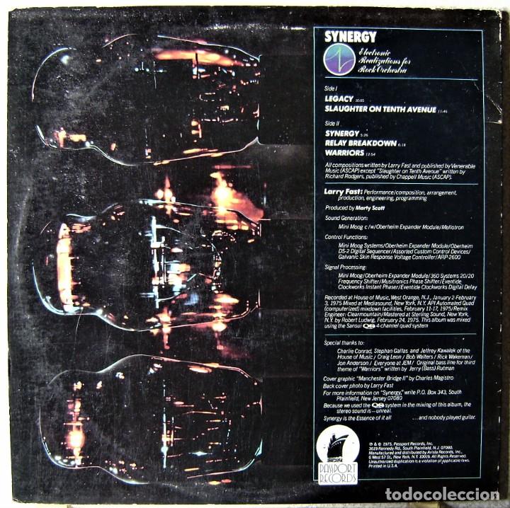Discos de vinilo: SYNERGY.ELECTRONIC REALIZATIONS FOR ROCK ORCHESTRA...EX - Foto 2